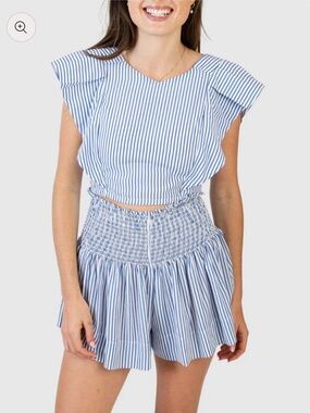KOCH Cecilia Top Blue White Sea Stripe Size M